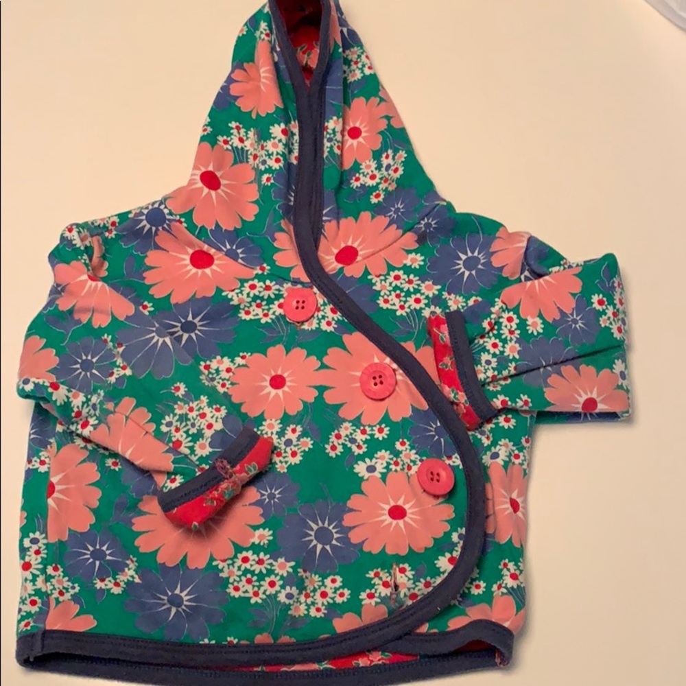 Amazing floral kimono style hooded sweatshirt.
